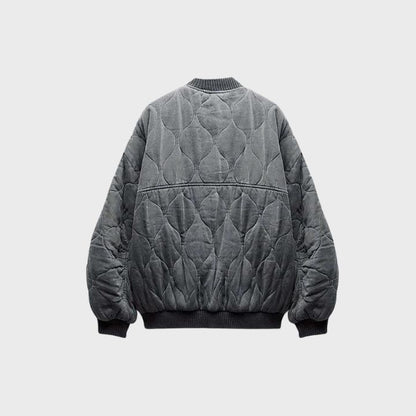 Women's Oversized Quilted Bomber Jacket