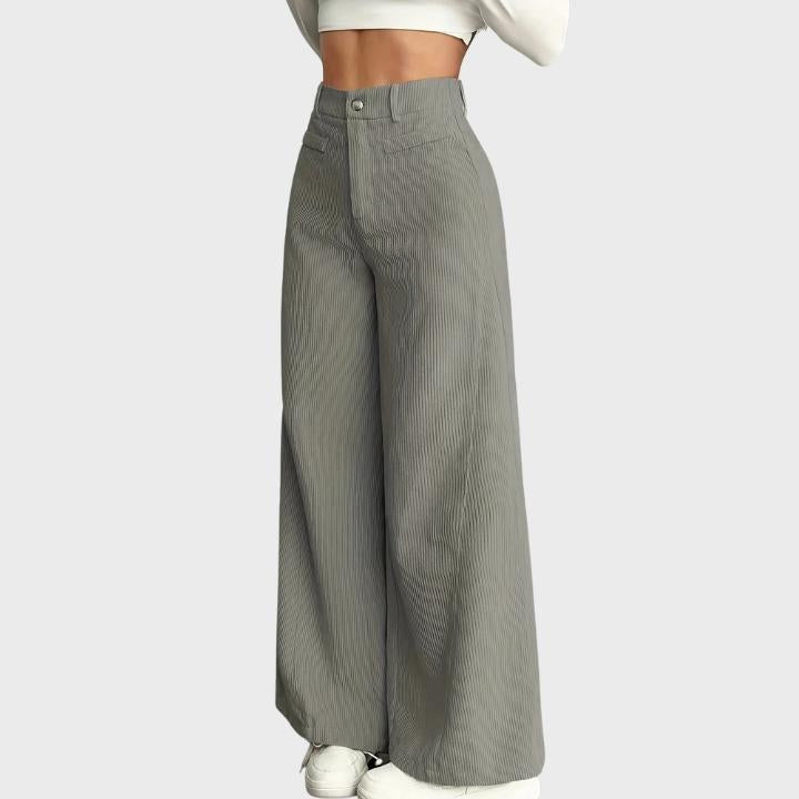 Women's Wide-Leg Corduroy Trousers