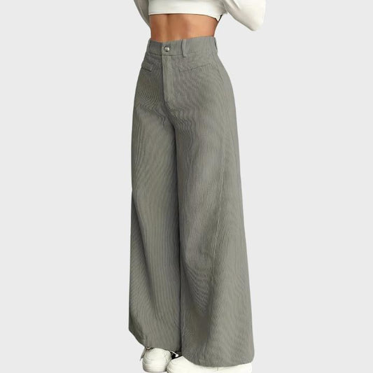 Women's Wide-Leg Corduroy Trousers