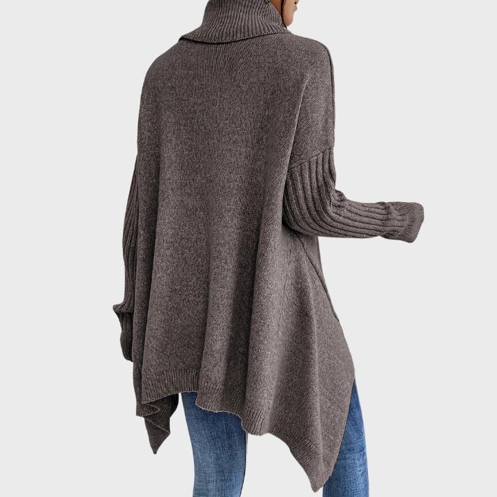 Women’s Elegant High Neck Long Sleeve Knit Pullover