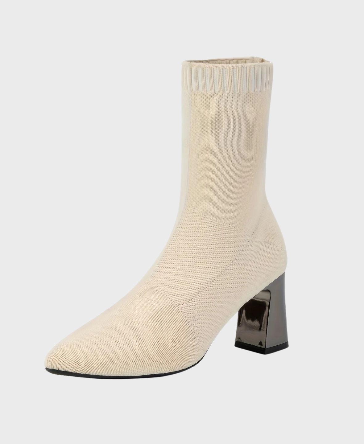 Women’s High Heel Sock Boots Block Heel