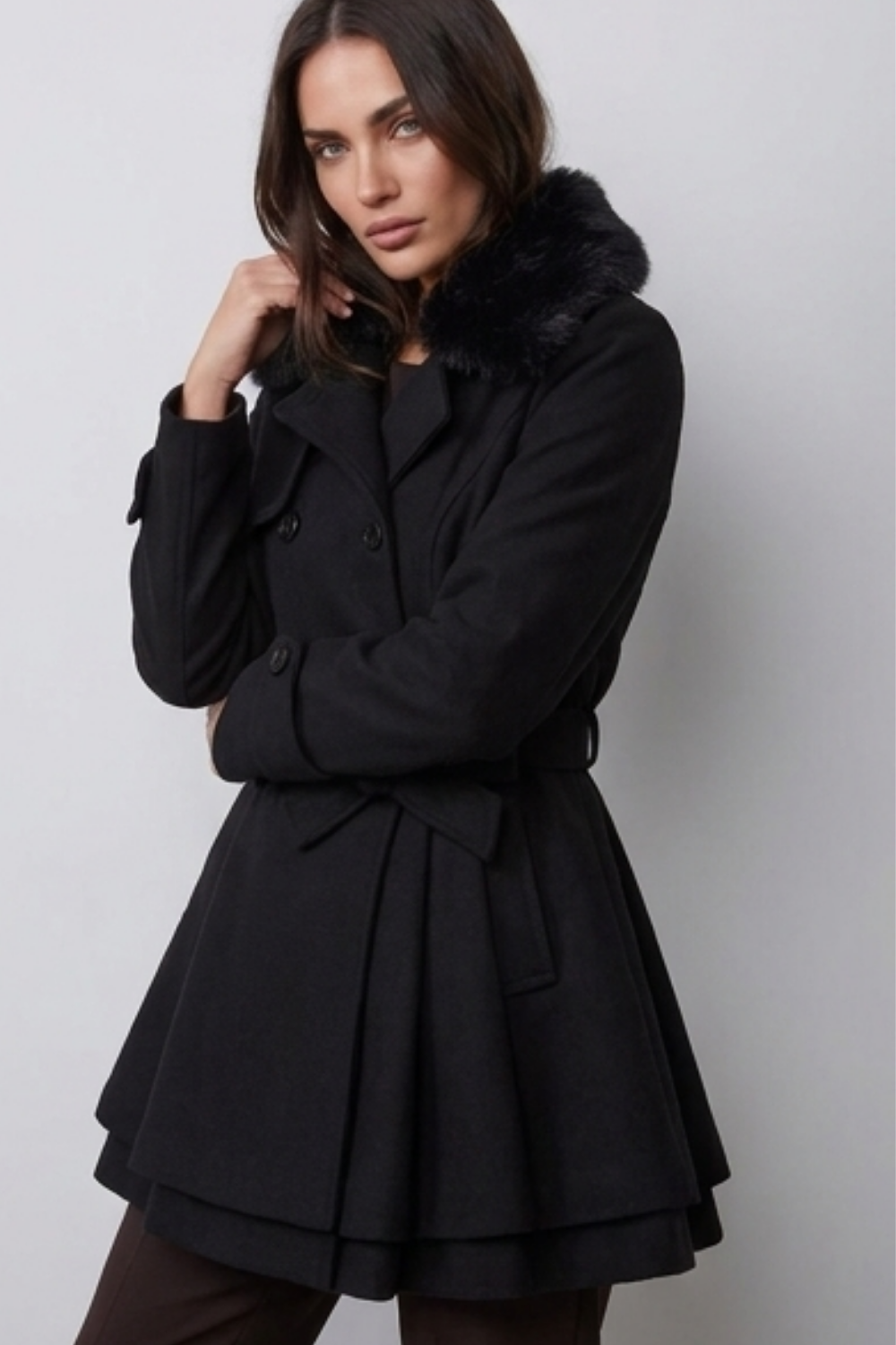 Classic Tailored Belted Longline Trench Coat Women