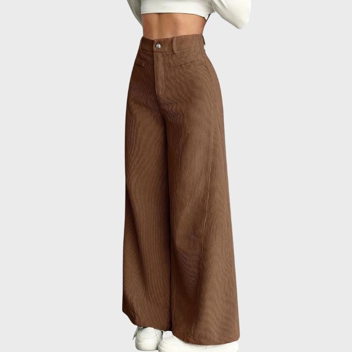 Women's Wide-Leg Corduroy Trousers