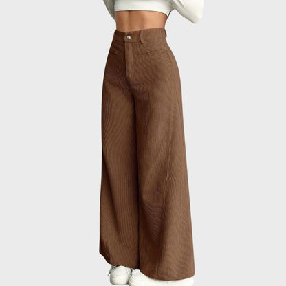Women's Wide-Leg Corduroy Trousers
