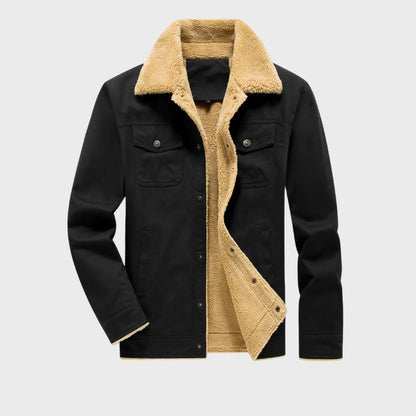 Men’s Casual Button-Up Fleece Jacket