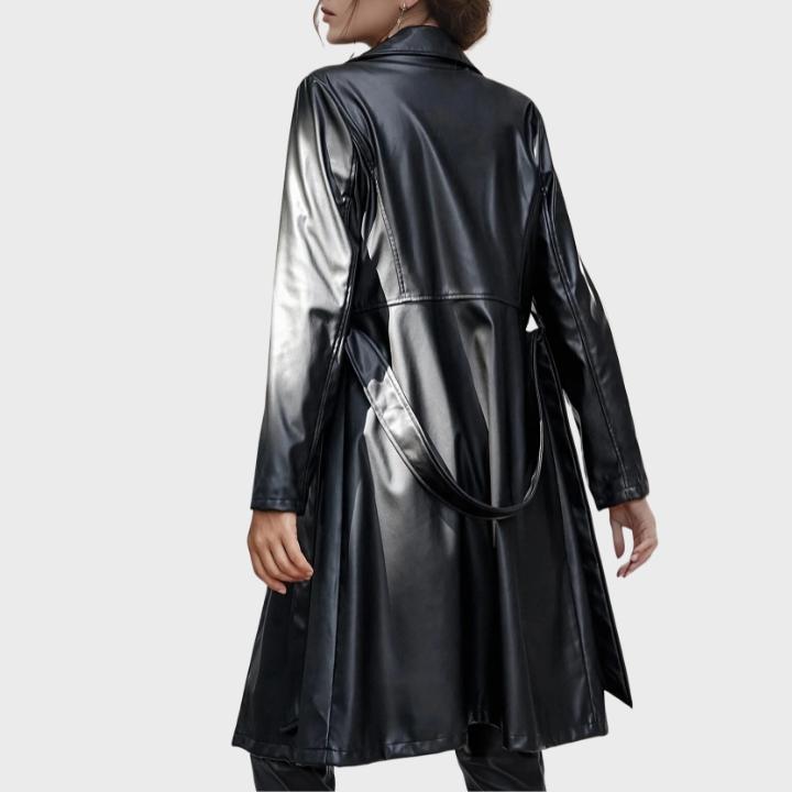 Women's Stylish Belted Trench-Style Jacket