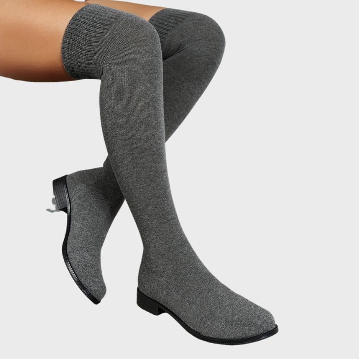Women's Elegant Knee High Stretch Knit Boots