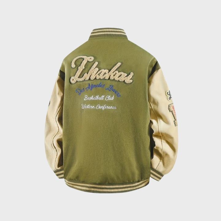 Men’s Trendy Patchwork Baseball Jacket