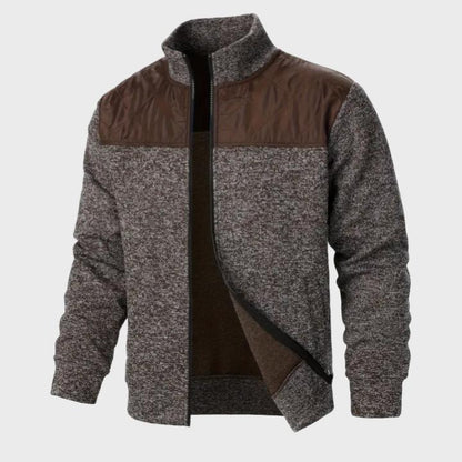 Men’s Quilted Knit Zip-Up Jacket
