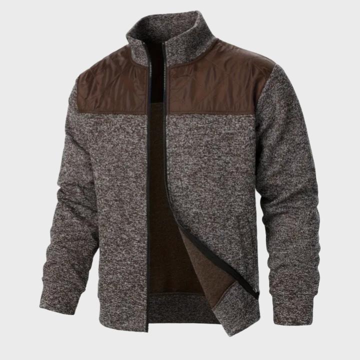 Men’s Quilted Knit Zip-Up Jacket