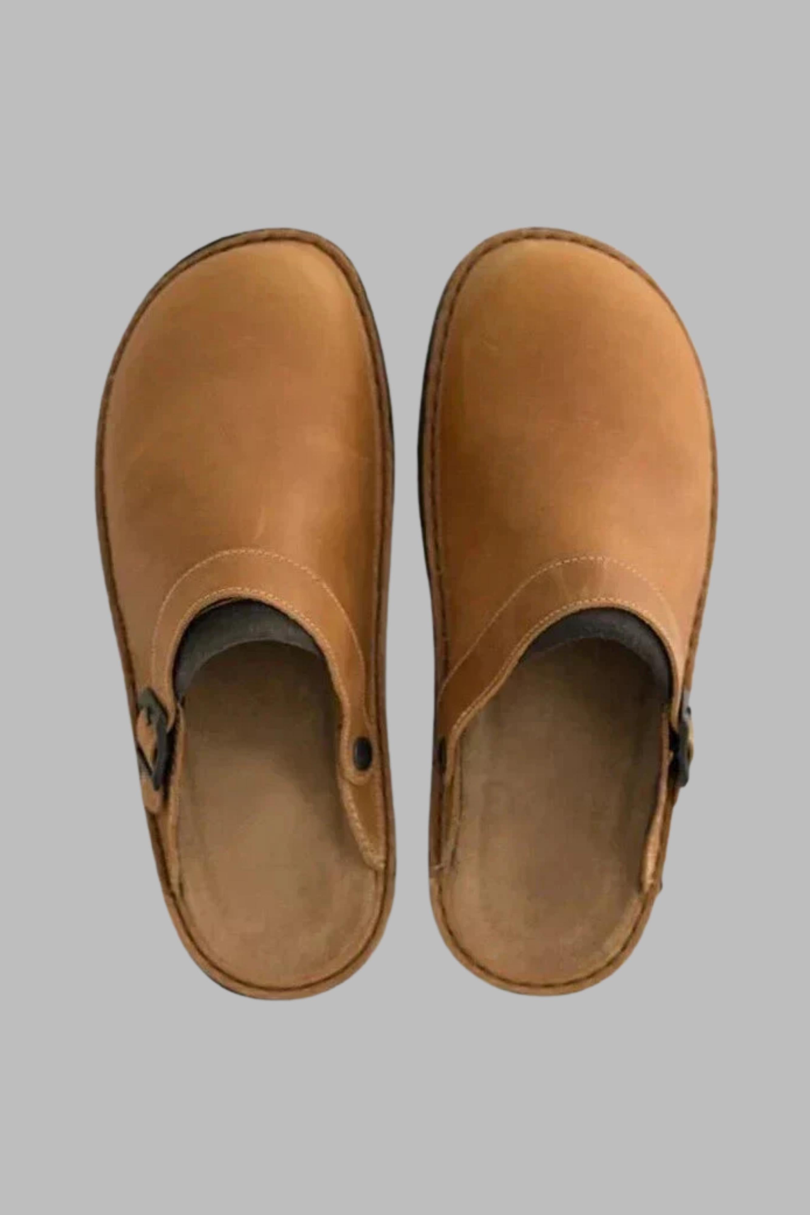 Women's Orthopaedic Leather Backless Slip-On Shoes