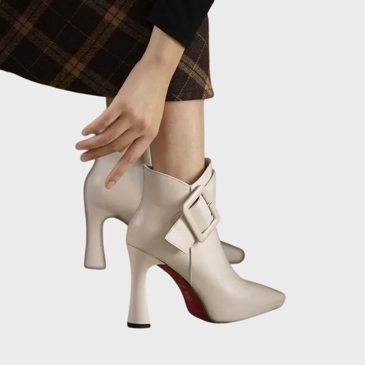 Women's Mid Stiletto Heel Pointed Ankle Boots