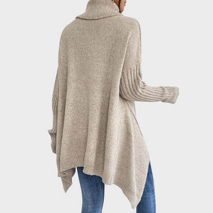 Women’s Elegant High Neck Long Sleeve Knit Pullover