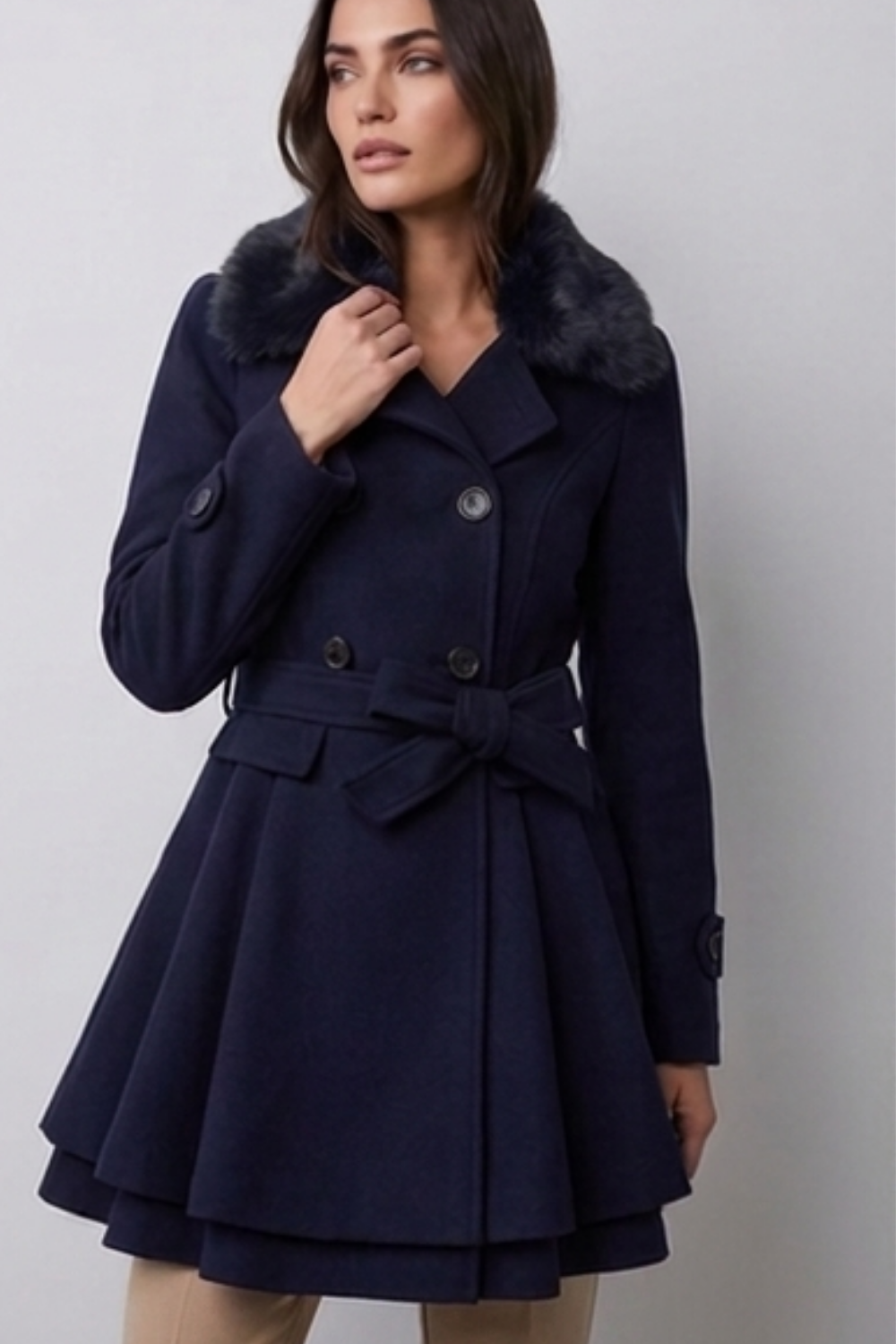 Classic Tailored Belted Longline Trench Coat Women