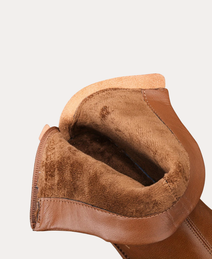 Women’s Leather Ankle Boots Zip