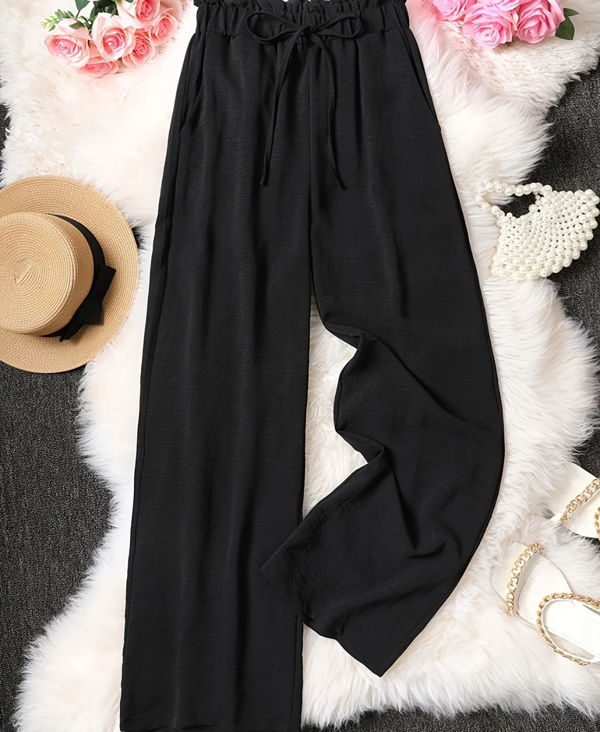 Mesari Elegant Wide-Leg High-Waist Trousers