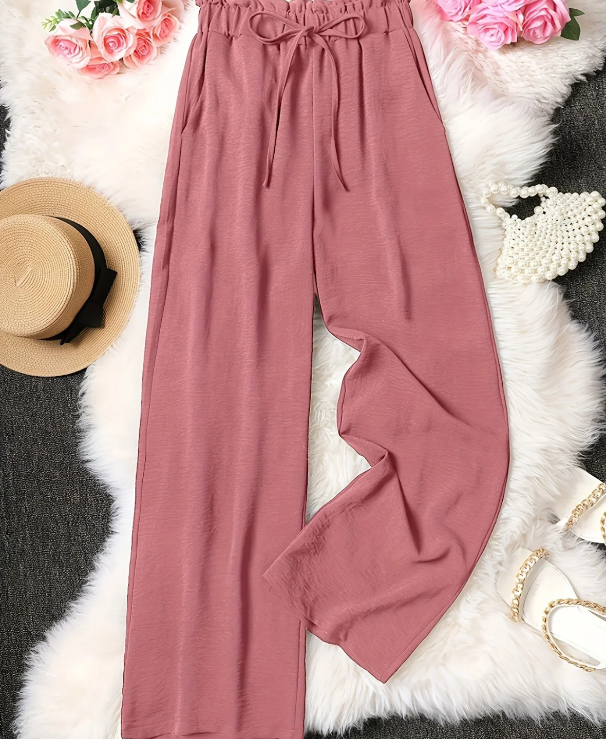 Mesari Elegant Wide-Leg High-Waist Trousers