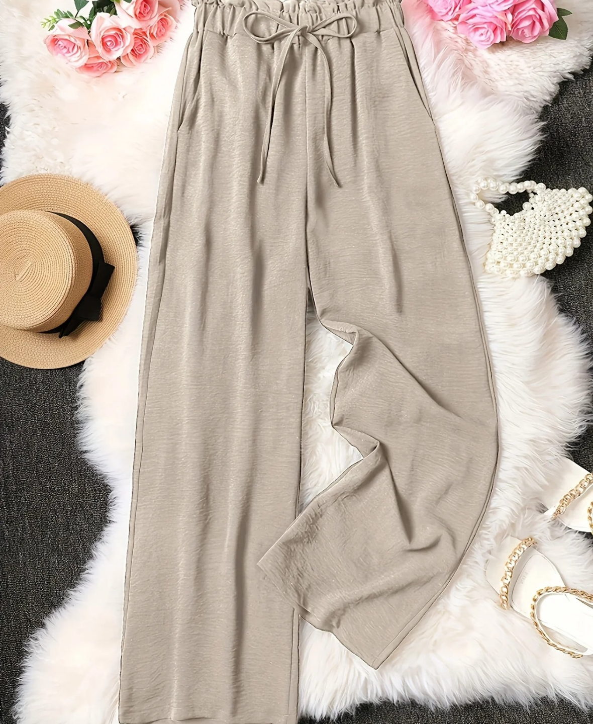 Mesari Elegant Wide-Leg High-Waist Trousers