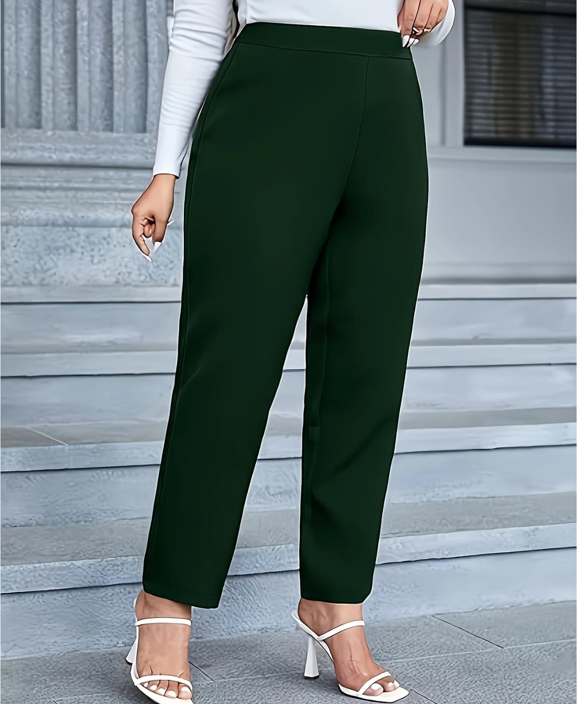 Shayla Trousers with Ruffled Waist