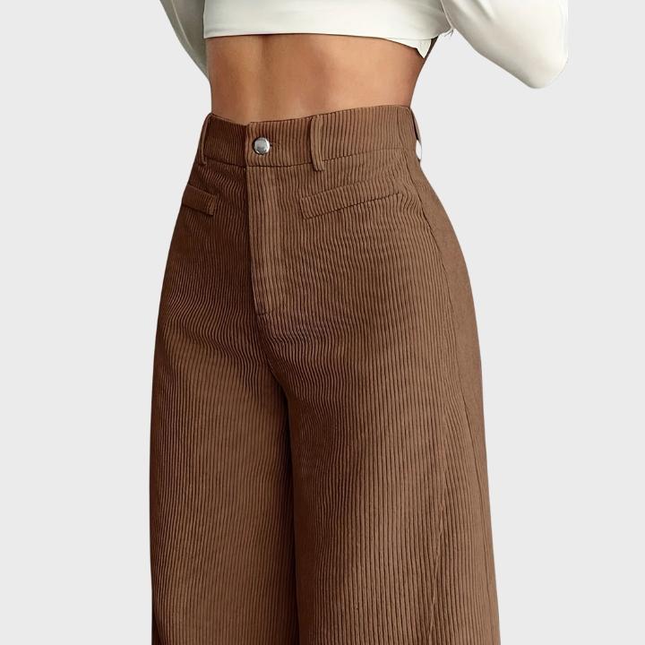 Women's Wide-Leg Corduroy Trousers