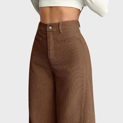 Women's Wide-Leg Corduroy Trousers