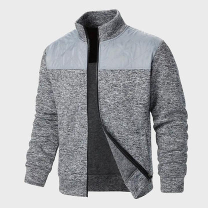Men’s Quilted Knit Zip-Up Jacket