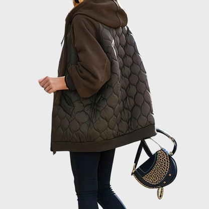 Women's Drawstring Hooded Quilted Jacket