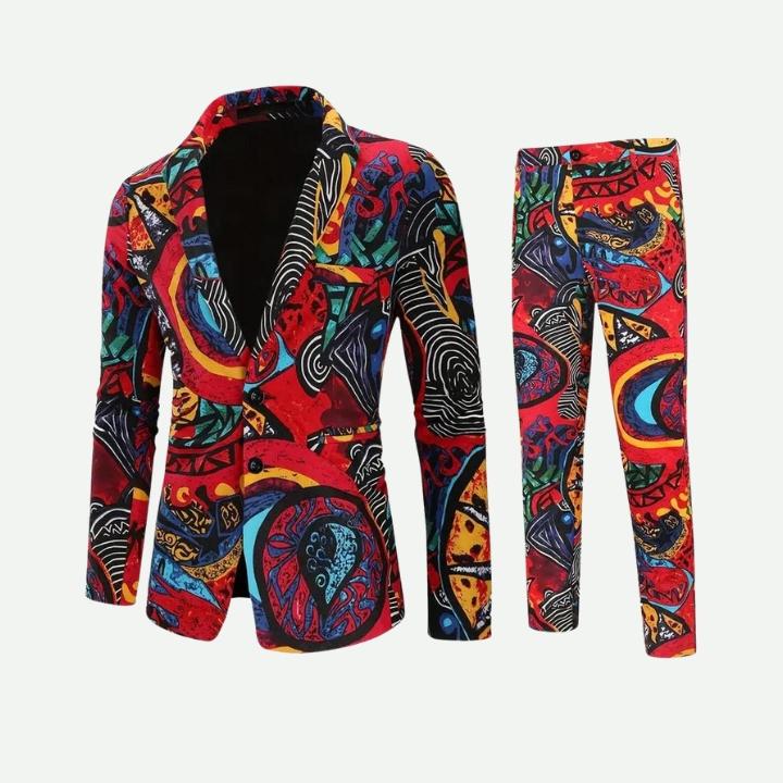 Men's Vibrant Regular-Fit Blazer and Pants Set