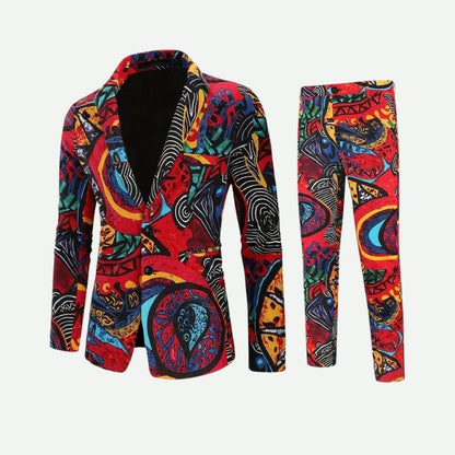 Men's Vibrant Regular-Fit Blazer and Pants Set