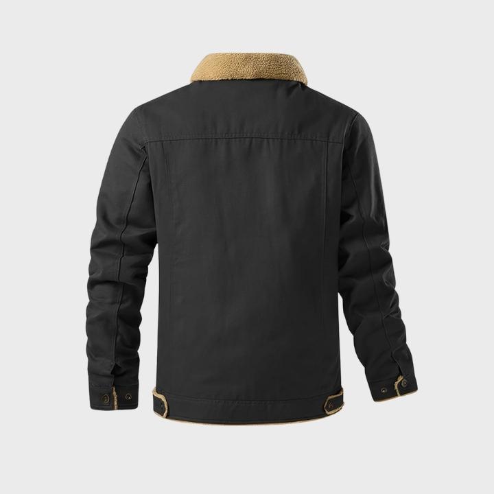 Men’s Casual Button-Up Fleece Jacket