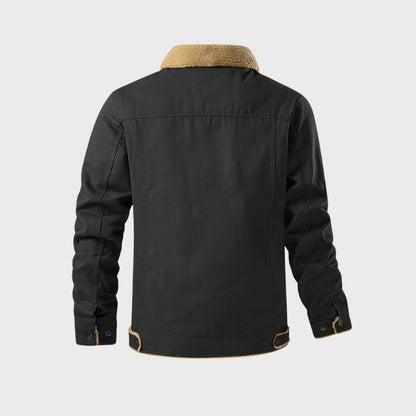 Men’s Casual Button-Up Fleece Jacket