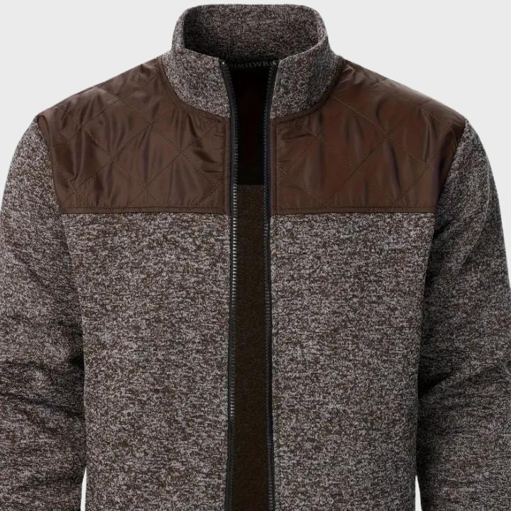 Men’s Quilted Knit Zip-Up Jacket