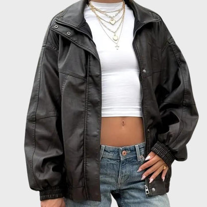 Women’s Retro High Neck Oversized Jacket