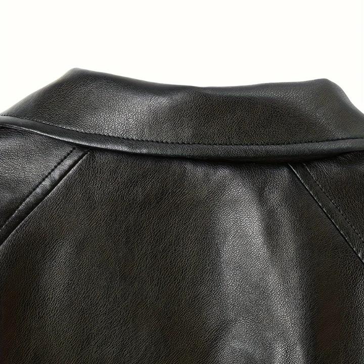 Women's Chic Wide Collar Short Biker Jacket