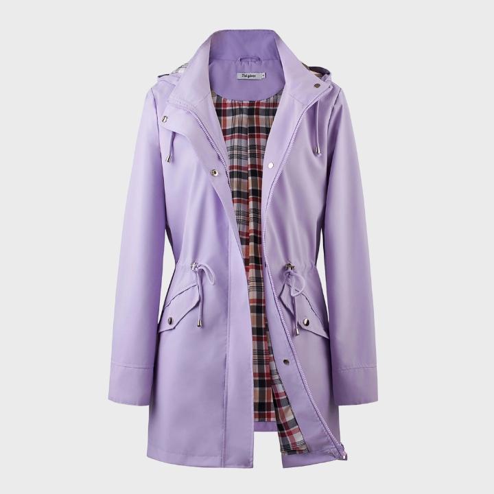 Women’s Hooded Zip-Up Trench Coat