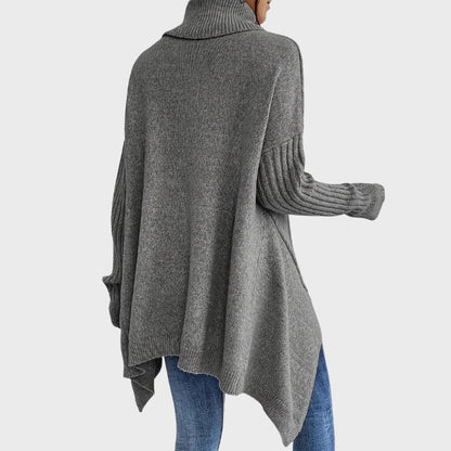 Women’s Elegant High Neck Long Sleeve Knit Pullover