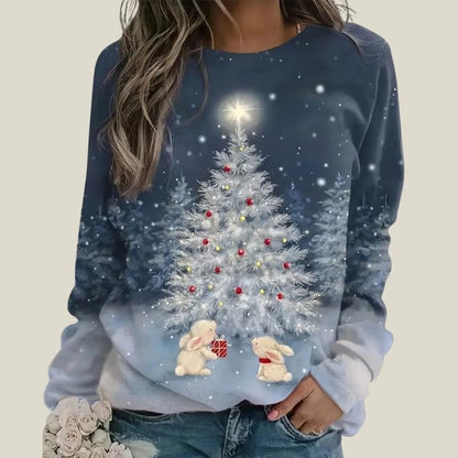 Women's Christmas Tree Crew Neck Sweatshirt