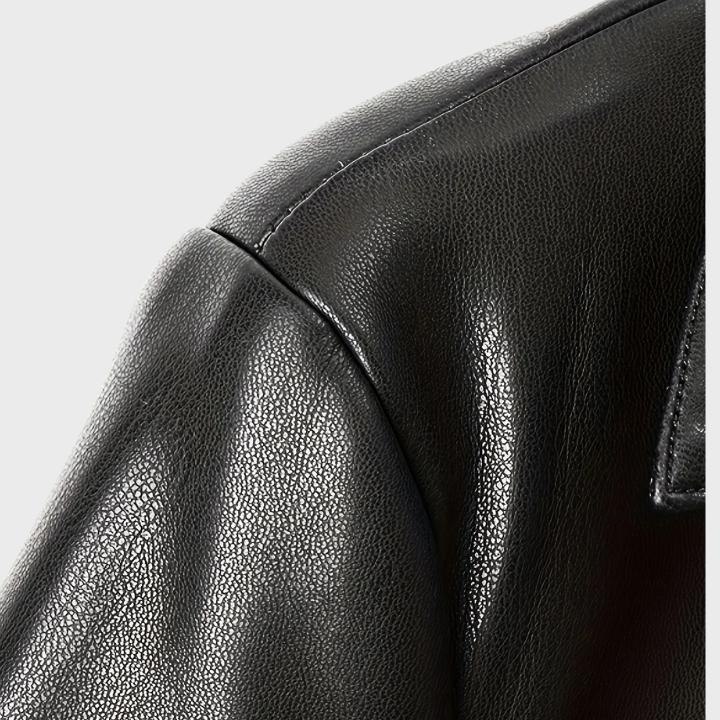 Women's Black Diagonal Zip Short Retro Leather Jacket