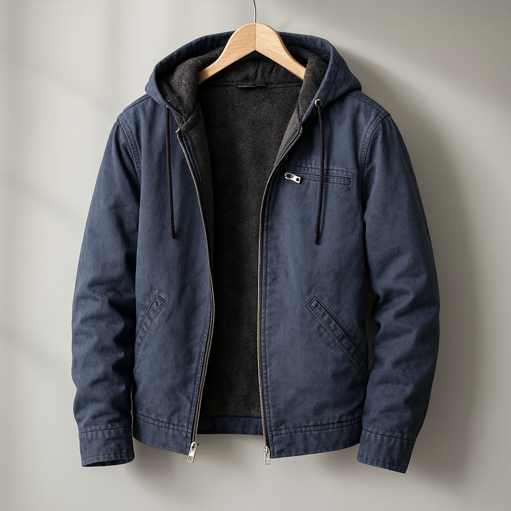 Sherpa Lined Hooded Canvas Jacket Women