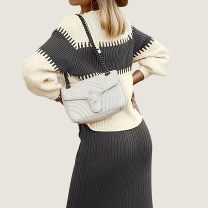 Women’s Split Skirt and Pullover Set