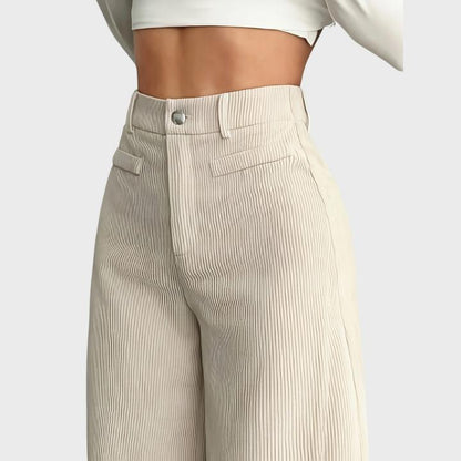 Women's Wide-Leg Corduroy Trousers