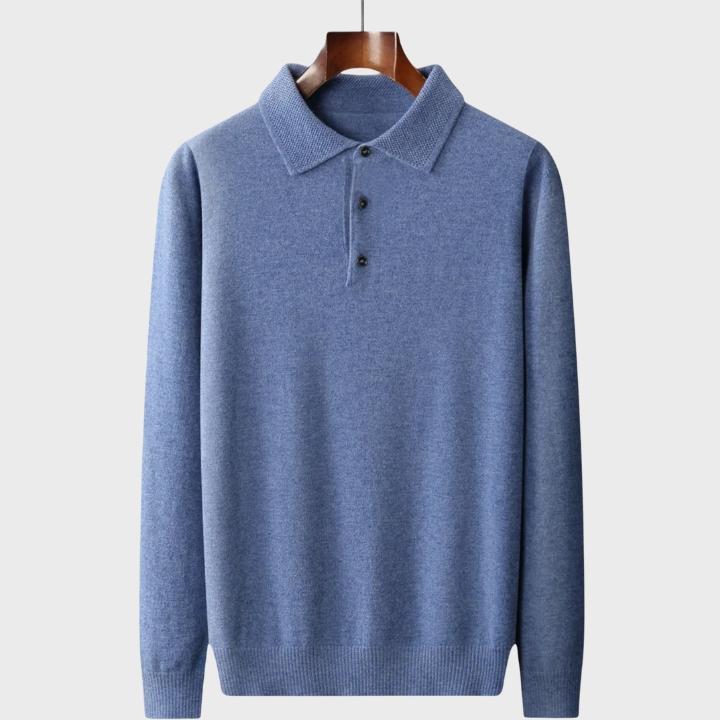 Men's Classic Wool Polo Pullover