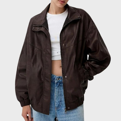 Women’s Retro High Neck Oversized Jacket
