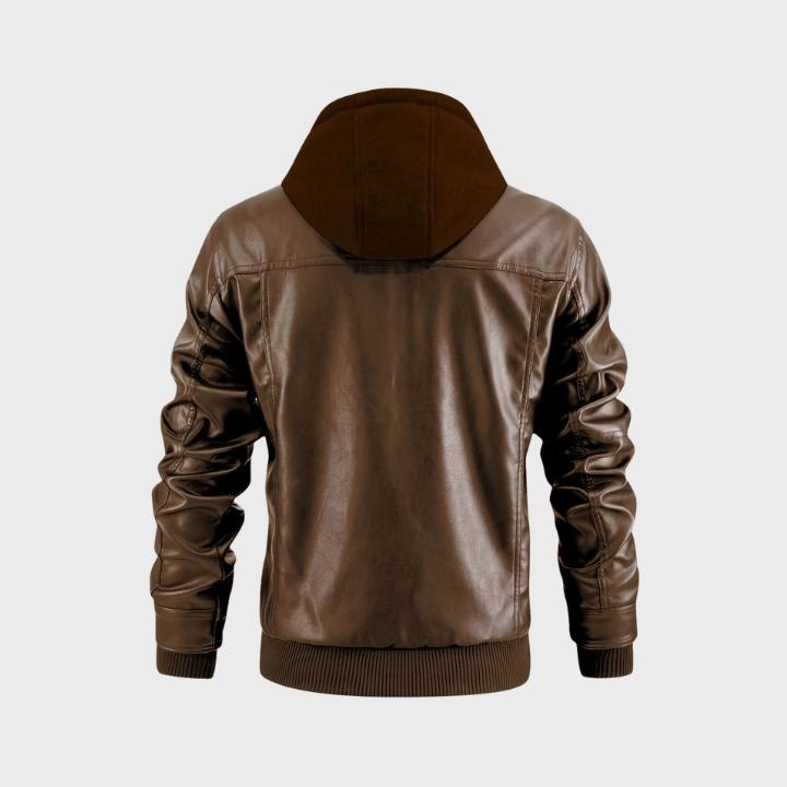 Men’s Hooded Bomber Jacket with Zipper Pockets