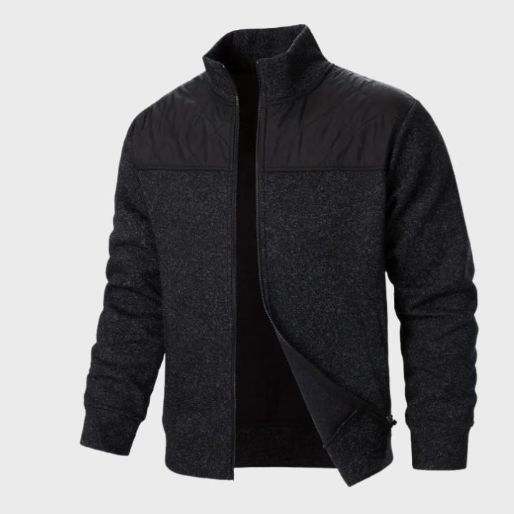 Men’s Quilted Knit Zip-Up Jacket