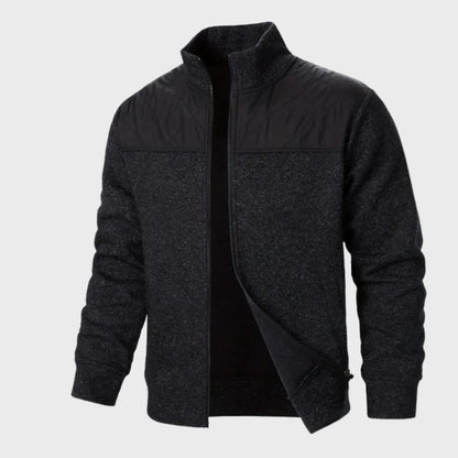 Men’s Quilted Knit Zip-Up Jacket
