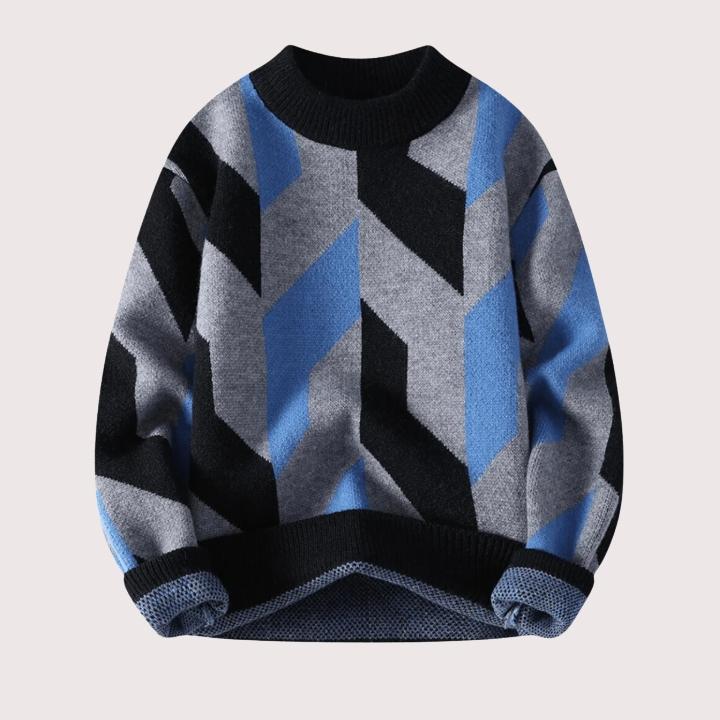Men’s Geometric Relaxed Fit Sweater