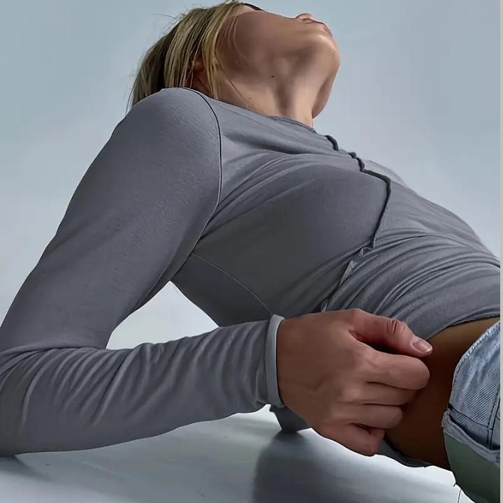 Women’s Slim Fit High Neck Long Sleeve Top