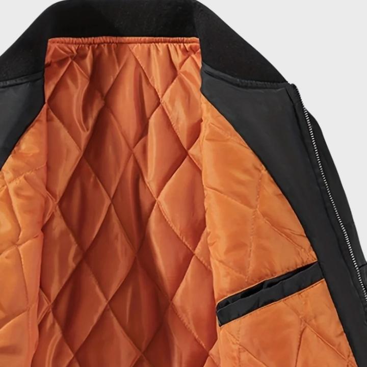 Men’s Casual Baseball Collar Bomber Jacket