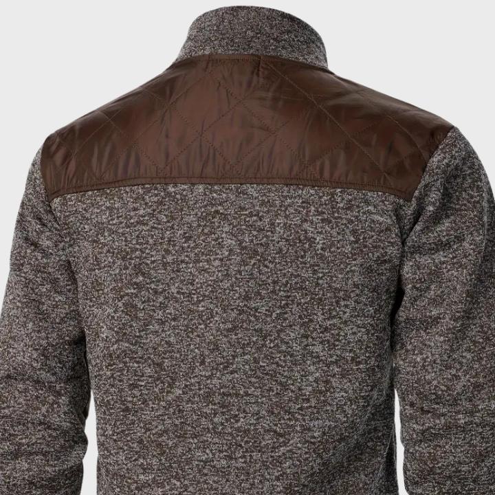 Men’s Quilted Knit Zip-Up Jacket